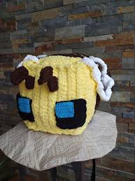 This minecraft pillow is truly a celebration of the cute and creative type. Crochet Minecraft Bee L Stuffed Bee L Soft Plush Minecraft Bee L Amigurumi