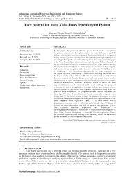 How does a face detection program work? Pdf Face Recognition Using Viola Jones Depending On Python