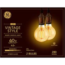 Ge Vintage 2 Pack 40 W Equivalent Dimmable Warm Candle Light G25 Vintage Led Light Fixture Light Bulbs Light Bulbs Meijer Grocery Pharmacy Home More