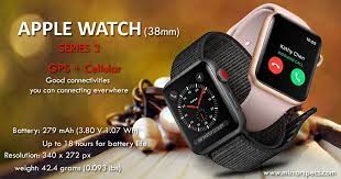 Apple Watch Series 3 38mm Cellular Full Specification Compare Review Mirrorspecs Apple Watch Series Apple Watch Series 3 Apple Watch