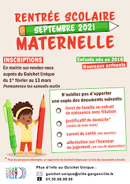Dates clés et vacances scolaires. Rentree Scolaire Maternelle Septembre 2021 Gargenville