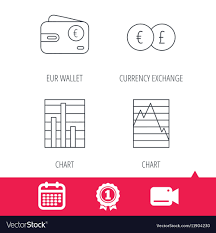 Currency Exchange Chart And Euro Wallet Icons