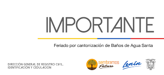 La ciudad turística de está ubicado en un valle con cascadas y aguas termales a lado del volcán tungurahua con una altura de 5.016 metros. Feriado Por Cantonizacion De Banos De Agua Santa Registro Civil