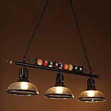 Ladiqi 3 Lights Island Light Hanging Pool Table Light Fixture Pendant Light With Clear Glass Shade Sp Pool Table Lighting Pendant Light Fixtures Hanging Lights