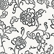 Black And White Floral Wallpaper Canada Blue Mountain Black Strippable Non Woven Paper Prepasted Wallpaper Lowe S Canada Wallpaper Companies Classic Wallpaper Leaf Wallpaper