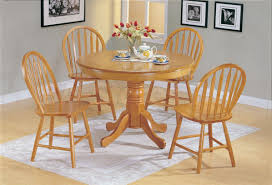 round wood table and chairs
