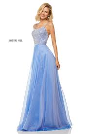Sherri Hill 52591 Chiffon Gown With Beaded Lace Up Back Sherri Hill Prom Dresses Sherri Hill Dresses Prom Dresses