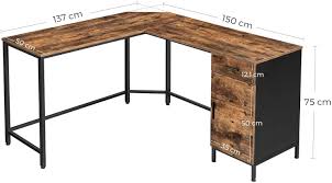 Find useful and attractive results. Rustic Brown And Black Lwd74x Steel Study Easy Assembly Space Saving Office Desk With Cupboard And Drawer L Shaped Computer Desk Vasagle Corner Desk Industrial Design Desks Workstations Desks Creativemeka Ee