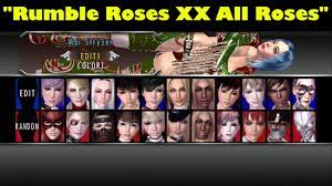 Rumble Roses XX All Characters & Colors 2021