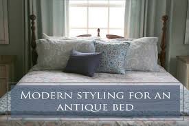 A four poster canopy bed has a rich finish adding a fresh design. Modern Styling For An Antique Bed The Decorologist