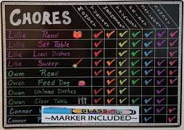 Chore Charts Magnetic Dry Erase Board Responsibility Behavior Chart Menu Planner