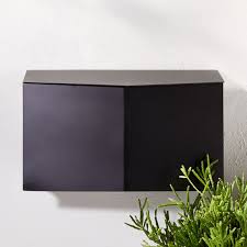 What is a temporary mailbox? Wall Mounted Teak Mailbox Modern Mailbox Small Outdoor Gardening Home Living