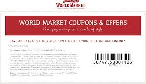 Pinned January 25th 50 Off 200 Today At World Market Or Online Via Promo Code Bigfifty Coupon Via The Coupons Coupon Apps Cost Plus World Market Coupons