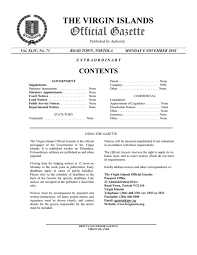 Contents Government Of The Virgin Islands