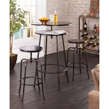Add the finishing touches to your breakfast bar with a finely this elegant stool silhouette was born from materia's first piece of solid walnut cabinet hardware. Industrial Adjustable Bar Table Set Bar Table Sets Pub Table Sets Pub Table And Stools