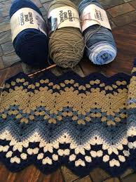 The blanket I'm making so far.