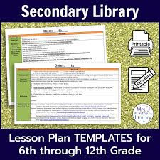 Secondary School Library Lesson Plan Templates Mrs J In The Library In 2020 Library Lesson Plans Library Lessons School Library Lessons