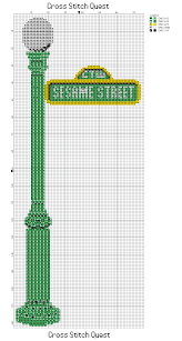 Initially, i made these for the kids to use as masks for a cute picture. Sesame Street Cross Stitch Pattern Street Sign Post Cross Stitch Quest