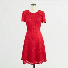 J Crew Red Floral Lace Dress J Crew Brand Womens Size 4 Color Is Called Dark Poppy It S Red All Over Floral Red Lace Dress Boutique Dresses Lace Dresses