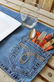 Cook And Craft Me Crazy Jean Pocket Placemats Vieux Jeans Recycler Vieux Jeans Recycler Les Jeans