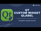 Qt Custom Widget | QLabel | Clickable QLabel Widget Control | Qt ...