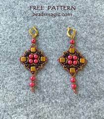 Shrink plastic card and earrings. Earrings Pattern Beads Magic