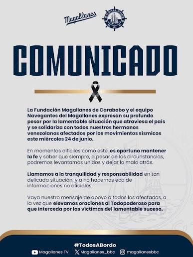 MAGALLANES, LEONES Y TIGRES ELEVAN SUS MENSAJES DE SOLIDARIDAD 🙏🏻⚾️🇻🇪