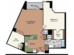 One bedroom plus den apartments in little italy. Floor Plans Pricing Meridian At Mt Vernon Triangle Studio 1 2 Bedroom Apts
