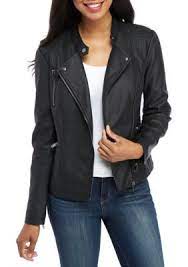 Kaari Blue Faux Leather Jacket Faux Leather Jacket Women Leather Jackets Women Faux Leather Jackets