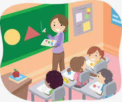 الطلاب يستمعون إلى محاضرات في الفصل Learning Shapes Kids Learning Classroom