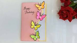 Take just a few minutes to let your creative juices flow and whip up the perfect birthday card just in time for the occasion. Handmade Butterfly Birthday Card Pop Up Card Youtube