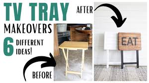 Rustic farmhouse floating tv stand item number: Tv Tray Makeovers Table Makeovers Painted Furniture Diy Planked Tables Youtube