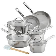 Ayesha Curry 11pc Home Collection Stainless Steel Cookware Set Stainless Steel Cookware Cookware Set Stainless Steel Cookware Set