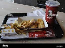 Berlin - Germany 12 August 2016- kfc Chicken menu with french fried and  pspi drink included cost over 7 euros / Photo. Francis Joseph Dean/Deanp  Stock Photo - Alamy