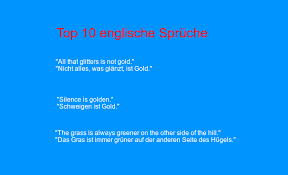 Top 10 Englische Sprüche