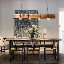 Shop Best 4-Lights Rustic Wood Chandelier,Pool Table Light P