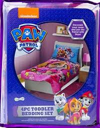 Babyboom Girls Room Paw Patrol Skye Best Pups Ever 4psc Toddler Bedding Pink New Ebay Toddler Bed Set Paw Patrol Bed Set Nick Jr Paw Patrol