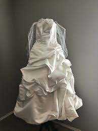 Black And White Wedding Dresses David S Bridal Dineh S Collection White Wedding Dress Gown Strapless Corset Style Sz 2 Veil Ebay A Line Bridal Gowns White Ball Gowns Davids Bridal Gowns
