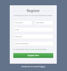 Affidavit and notification to owner. Bootstrap Simple Registration Form Template