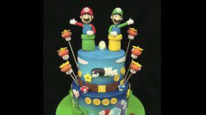 The best part of a cake like this is that any unevenness in the fondant or imperfections that came with using fondant for the first time could be easily covered with one of the cute decorations! Mario Bros Birthday Cake Youtube