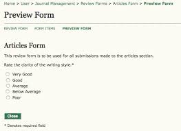 Jurnal politico vol 18, no 1 maret 2018: Review Forms Open Journal Systems