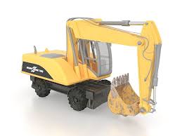 Wheeled Excavator 3d Model 3ds Max Files Free Download Modeling 28390 On Cadnav 3d Model Excavator 3ds Max