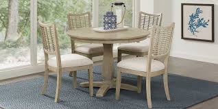 Coastline Drive Gray 5 Pc Dining Room Rooms To Go Round Dining Room Round Dining Room Sets Round Dining Room Table