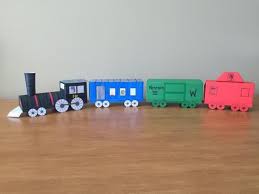 3d Paper Train Instant Download Template Etsy Paper Train Train Crafts Cardboard Train