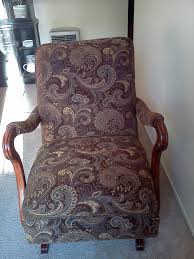 Refinished And Reupholstered Antique Platform Rocker Old Rocking Chairs Platform Rocker Vintage Rocking Chair