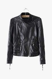 Black Shiny Soft Faux Leather Moto Jacket Ladies Short Jackets Womens Black Leather Jacket Leather Jacket