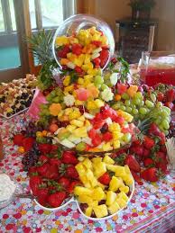 Fruit Display For Daughter S Graduation Party Created By My Bff I Like The Little Flower Shap Graduation Party Foods Fresh Fruit Recipes Graduation Food