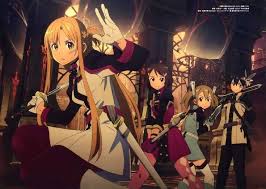 Asuna Lisbeth Silica Y Kirito Be Sure To Follow Our Pinteres And Visit Us At Https Animegoodys Com Sword Art Online Art Sword Art Online