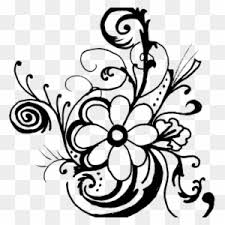 White flowers transprent png free download symmetry white. Art Flower Pictures Black And White Flower Art Free Transparent Png Clipart Images Download