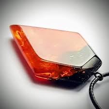 Wood Resin Pendant Ebony Lava Red Etsy Wood Resin Resin Pendant Uv Resistant Epoxy